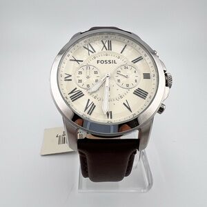 Fossil Grant Chronograph Brown Leather Men's Watch FS-4735
